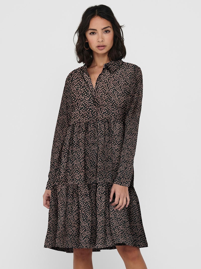 Vestido-camisa 'JDY' PRETO - Kiabi