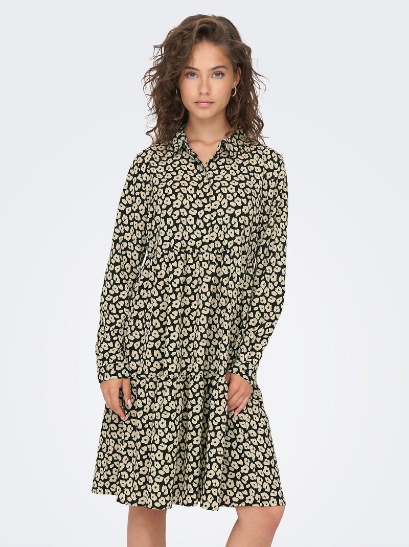 Vestido-camisa 'JDY' PRETO - Kiabi