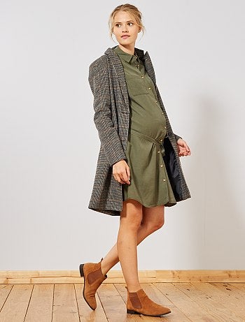 Futura mamã - Vestido-camisa pré-mamã em lyocell - Kiabi