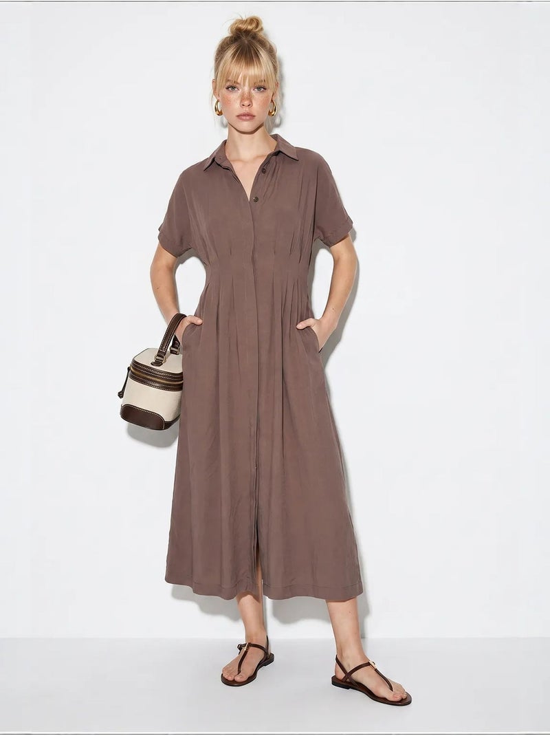 Vestido camisaria midi ajustado lucci Toupe - Kiabi