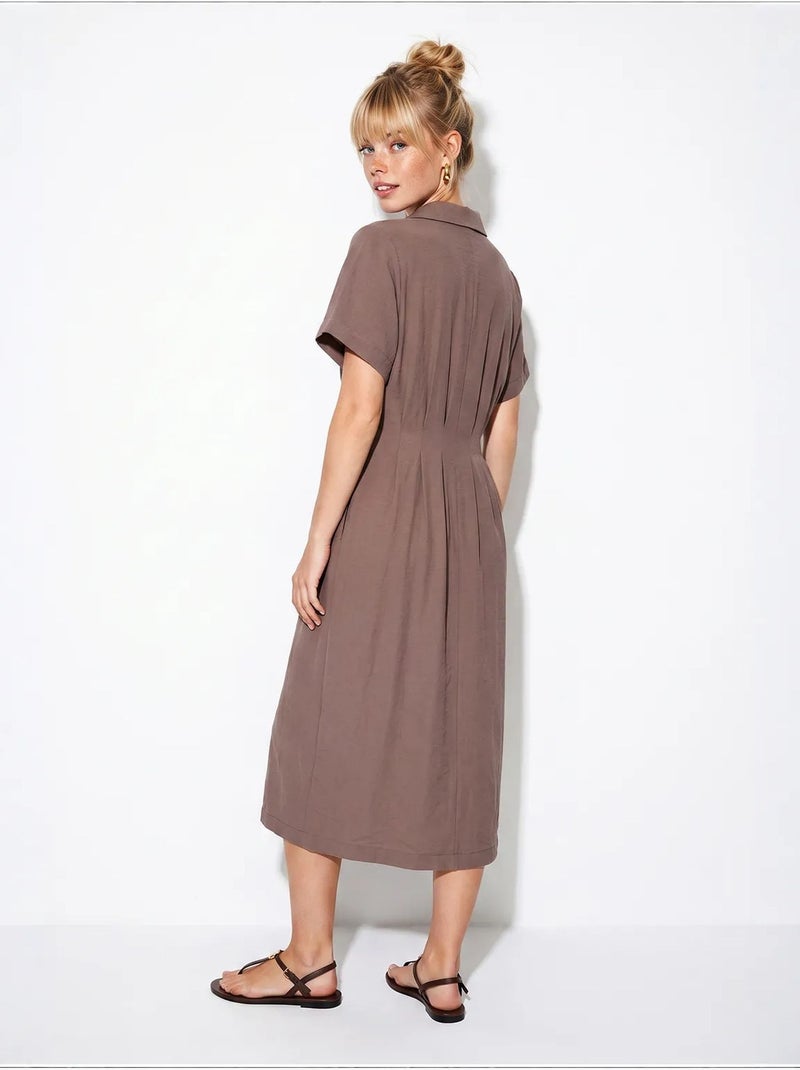 Vestido camisaria midi ajustado lucci Toupe - Kiabi
