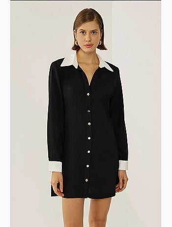 Vestido camiseiro abotoado hiccup
