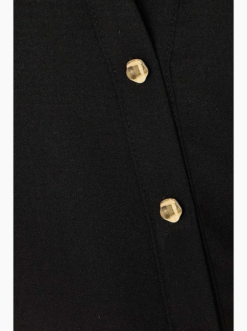 Vestido camiseiro abotoado hiccup Preto - Kiabi