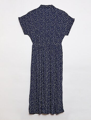 Vestido-camisa longo estampado leopardo - coleção fácil de vestir