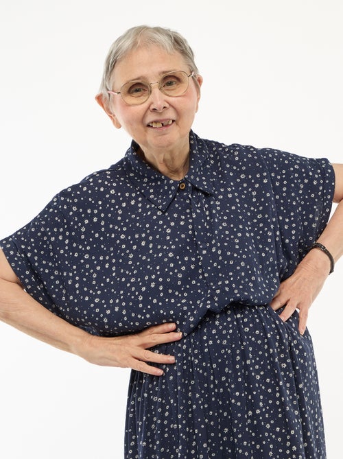 Vestido Camiseiro Comprido Leopardo - Fácil de Vestir - Kiabi Vestido Camiseiro Comprido Leopardo - Fácil de Vestir - Kiabi