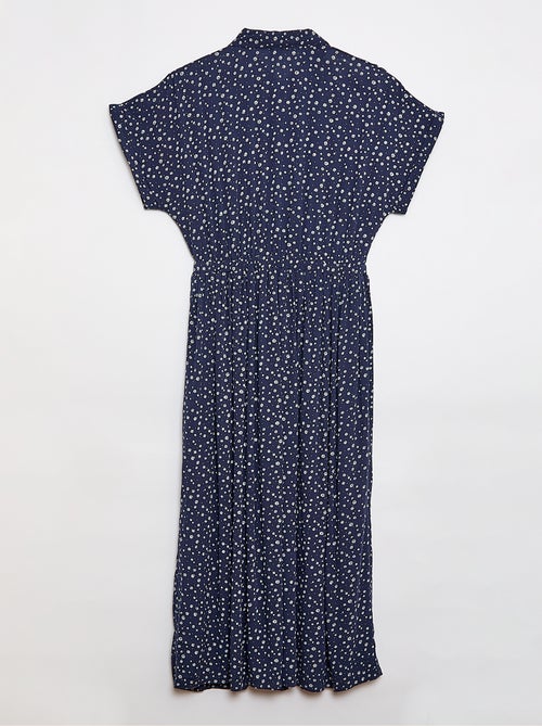 Vestido Camiseiro Comprido Leopardo - Fácil de Vestir - Kiabi Vestido Camiseiro Comprido Leopardo - Fácil de Vestir - Kiabi