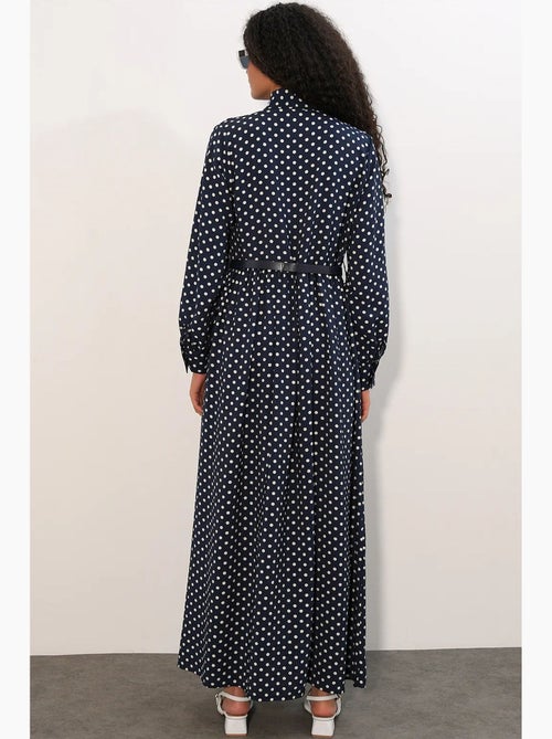 Vestido camiseiro maxi de bolinhas bdart - Kiabi