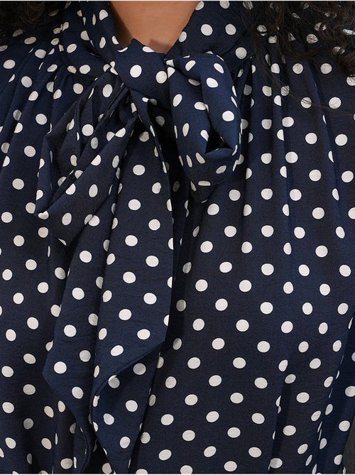 Vestido camiseiro maxi de bolinhas bdart - Kiabi