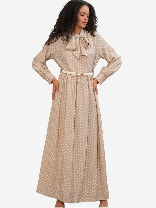 Vestido camiseiro maxi de bolinhas bdart - Kiabi Vestido camiseiro maxi de bolinhas bdart - Kiabi