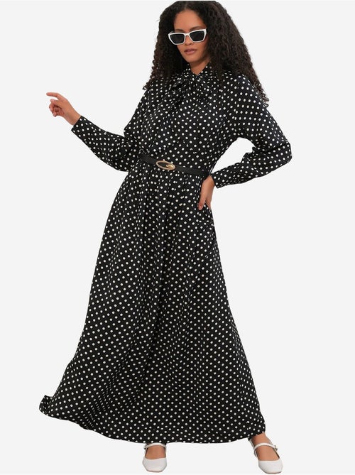 Vestido camiseiro maxi de bolinhas bdart - Kiabi Vestido camiseiro maxi de bolinhas bdart - Kiabi