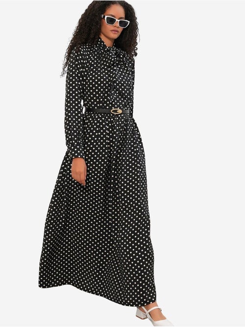 Vestido camiseiro maxi de bolinhas bdart - Kiabi Vestido camiseiro maxi de bolinhas bdart - Kiabi