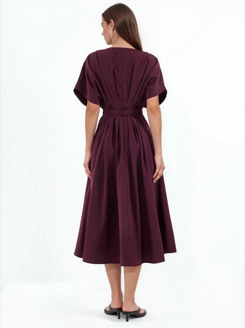 Vestido camiseiro midi casual com decote em v busem - Kiabi Vestido camiseiro midi casual com decote em v busem - Kiabi