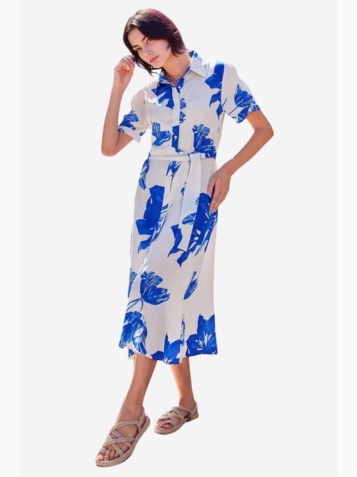 Vestido camiseiro midi com estampado zebra e cinto bdart - Kiabi Vestido camiseiro midi com estampado zebra e cinto bdart - Kiabi