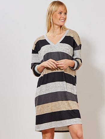 Vestido camisola às riscas 'JDY' - Kiabi