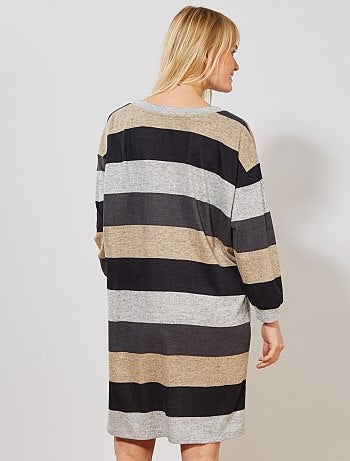 Vestido camisola às riscas 'JDY' - Kiabi