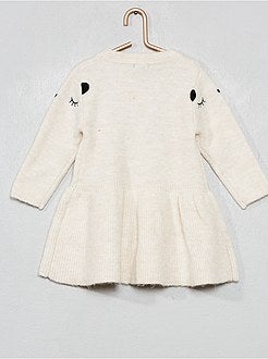 Vestido camisola bordado - Kiabi