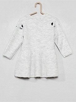 Vestido camisola bordado - Kiabi