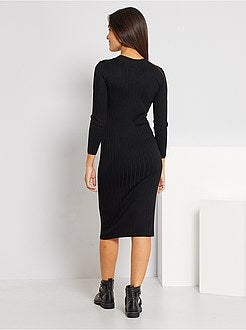 Vestido-camisola canelado 'JDY' - Kiabi