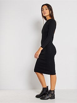 Vestido-camisola canelado 'JDY' - Kiabi