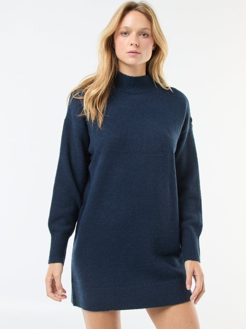 Vestido camisola com botões fantasia - Kiabi