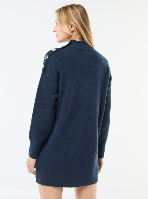 Vestido camisola com botões fantasia - Kiabi