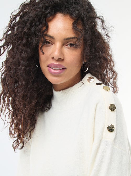 Vestido camisola com botões fantasia - Kiabi