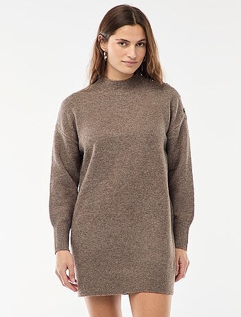 Vestido camisola com botões fantasia