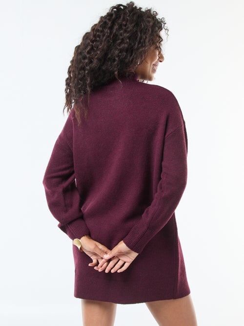 Vestido camisola com botões fantasia - Kiabi