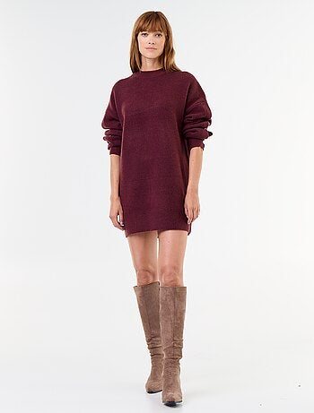 Vestido camisola com botões martelados