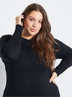 Vestido camisola com botões - Kiabi