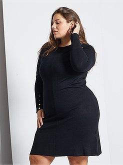 Vestido camisola com botões - Kiabi