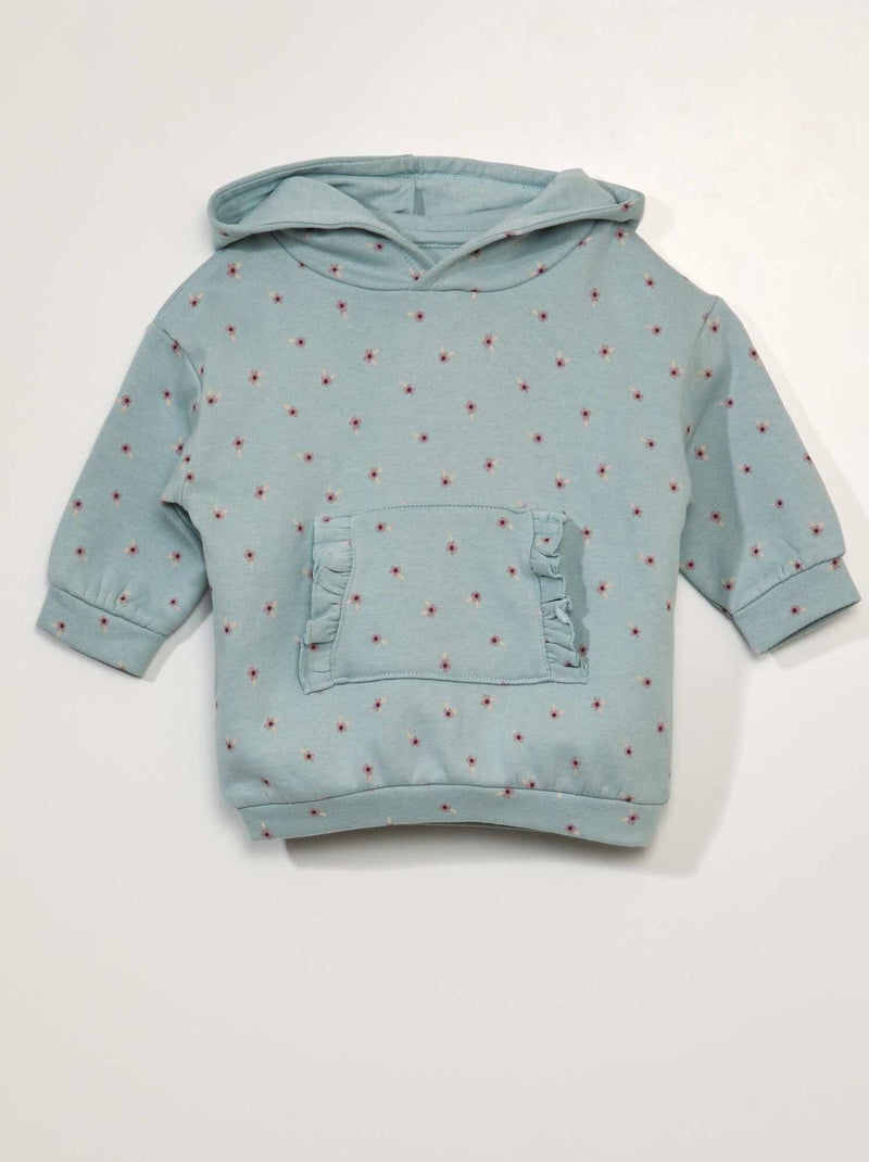 Vestido-camisola com capuz AZUL - Kiabi