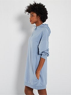 Vestido-camisola com capuz - Kiabi