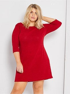 Vestido-camisola com cinto para atar - Kiabi