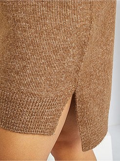 Vestido-camisola com gola alta - Kiabi