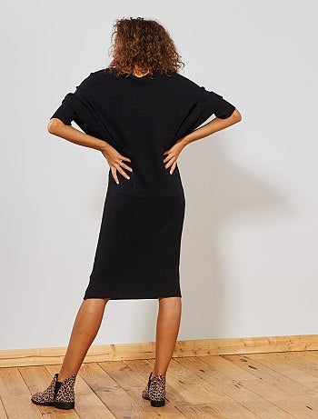 Vestido-camisola com mangas tipo morcego - Kiabi