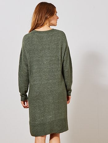 Vestido-camisola com motivo aos ziguezagues - Kiabi