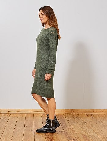 Vestido-camisola com motivo aos ziguezagues - Kiabi