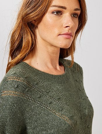 Vestido-camisola com motivo aos ziguezagues - Kiabi