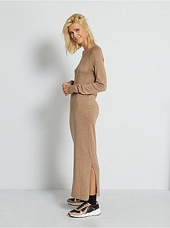 Vestido camisola comprida - Kiabi