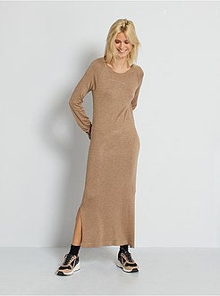 Vestido camisola comprida - Kiabi