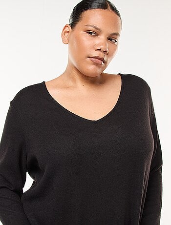 Vestido camisola curto em malha grossa