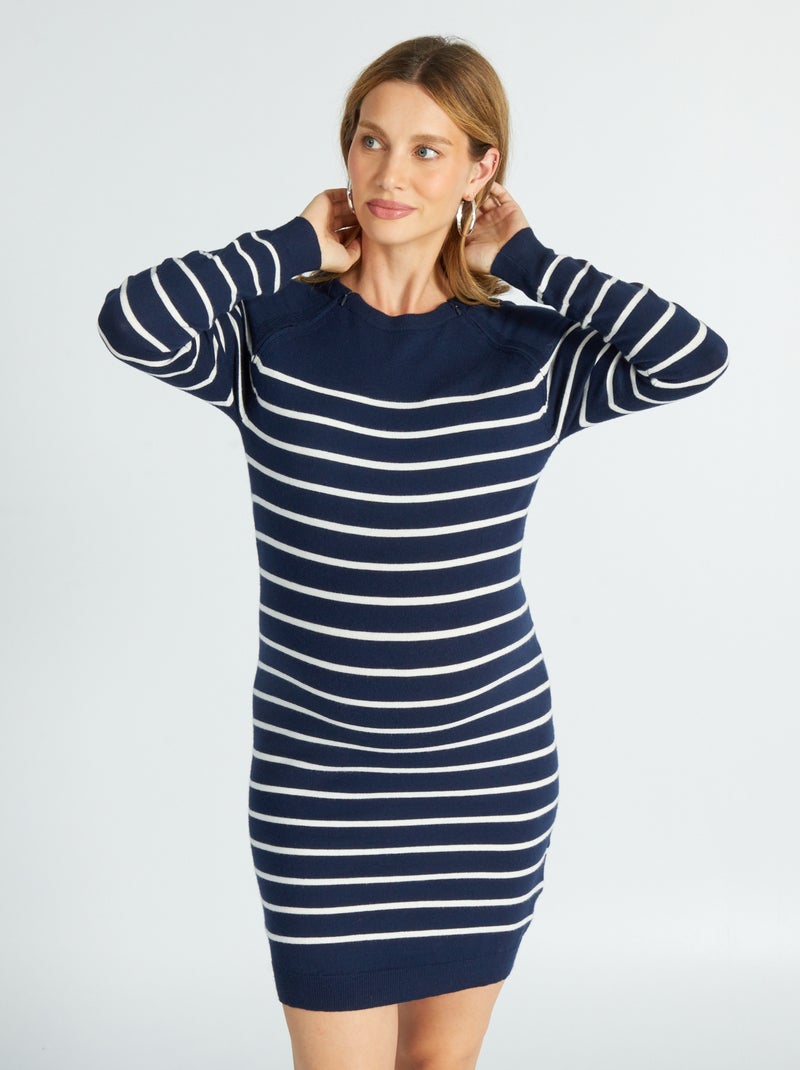 Vestido-camisola de amamentação AZUL - Kiabi