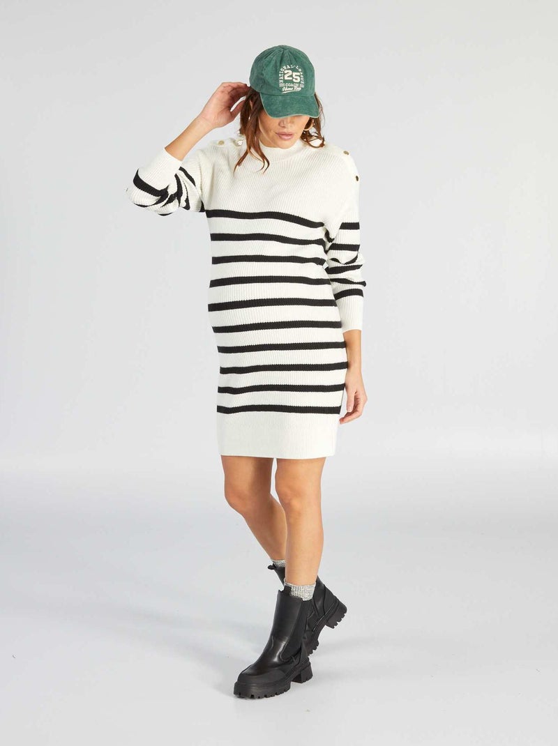 Vestido-camisola de amamentação BRANCO - Kiabi