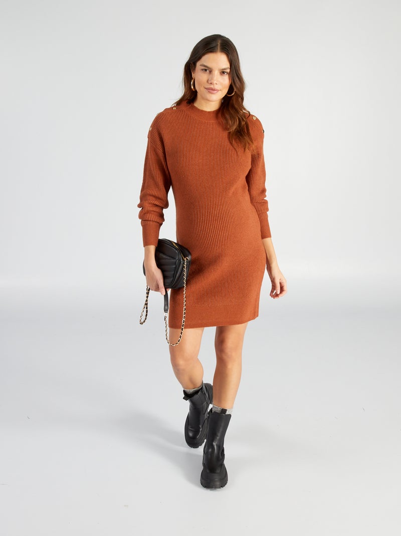 Vestido-camisola de amamentação CASTANHO - Kiabi