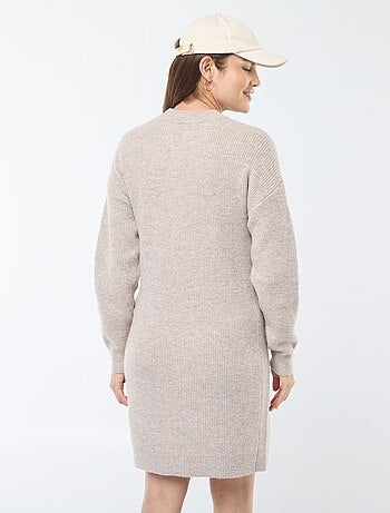 Vestido-camisola de amamentação com abertura com botões