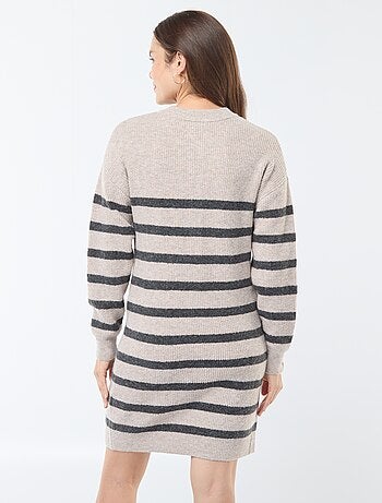 Vestido-camisola de amamentação com abertura com botões