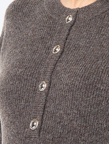 Vestido-camisola de amamentação com abertura com botões