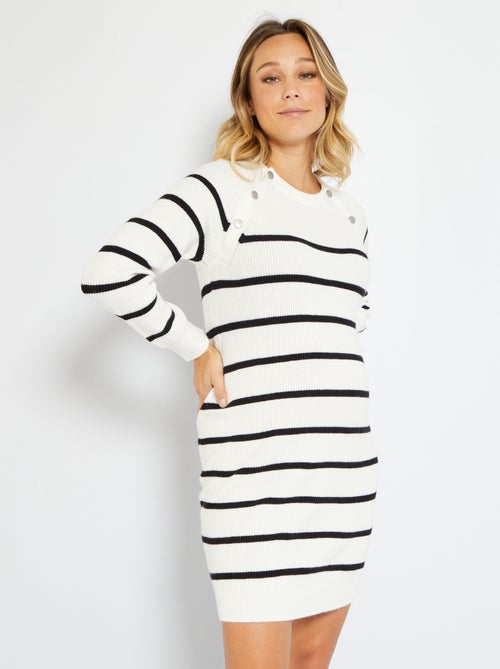 Vestido-camisola de amamentação em malha - Kiabi