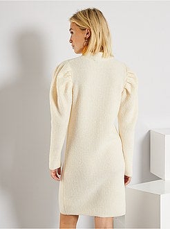 Vestido-camisola de conceção ecológica - Kiabi